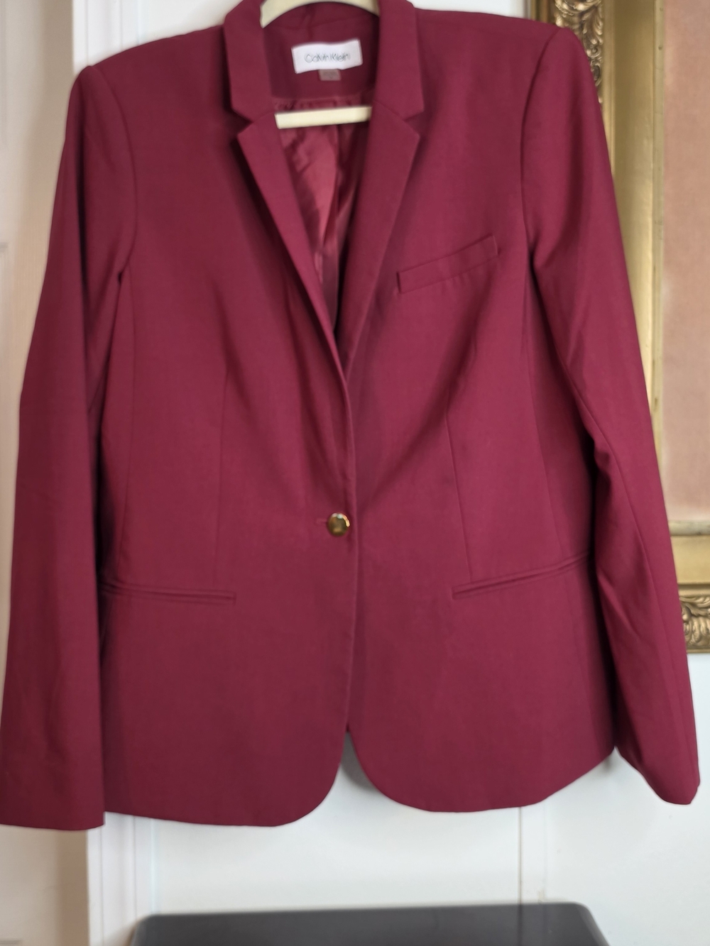 Calvin Klein Women's Blazer in Pink Size 14